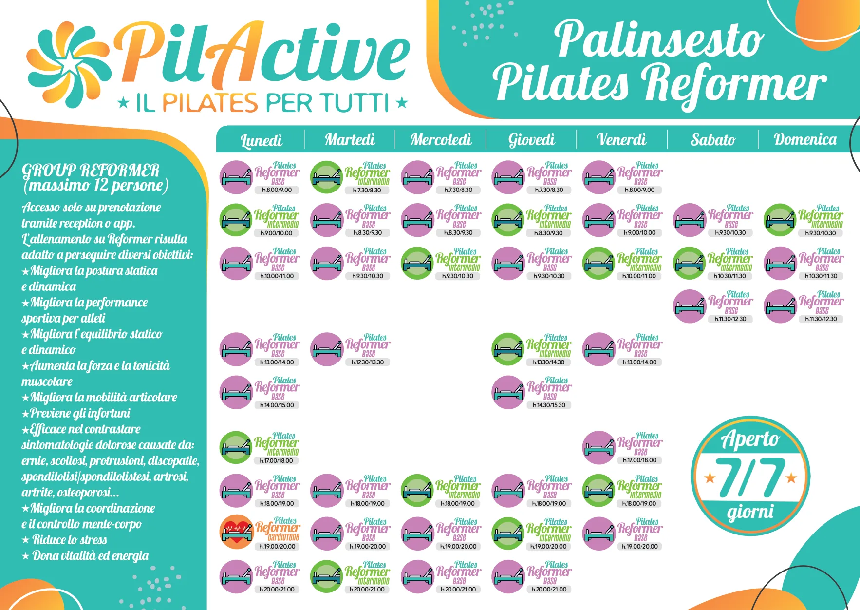Palinsesto Reformer Reggio Emilia